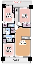 パークホームズＬａＬａ門真の物件間取画像